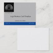 メタリック三日月の形状シルバーロゴ 名刺 (正面/裏面)