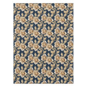 メタリック仕上げのゴールドローズ テーブルクロス (正面)