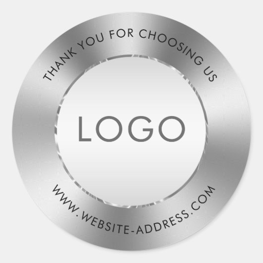 メタリック光沢のあるステンレス鋼の外観 ラウンドシール (正面)