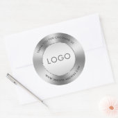 メタリック光沢のあるステンレス鋼の外観 ラウンドシール (封筒)