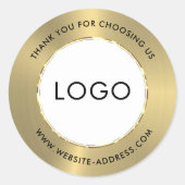 メタリック光沢のある金ゴールドステンレス鋼の外観 ラウンドシール (正面)