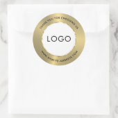 メタリック光沢のある金ゴールドステンレス鋼の外観 ラウンドシール (バッグ)