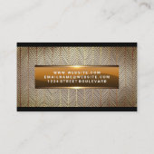 メタリック光沢バナー |金ゴールド行 名刺 (裏面)