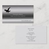 メタリック効果のレイヴンまたはクロウ 名刺 (正面/裏面)