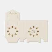 メタリック勾配デザイン。モノグラム フェイバーボックス (折り畳みなし)