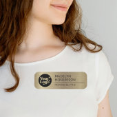 メタリック古い金ゴールド会社のロゴ従業員磁気 名札