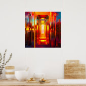 メタリック天空 ポスター (キッチン)