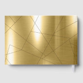 メタリック幾何学ウェディング Gold ID648 ゲストブック (裏面)
