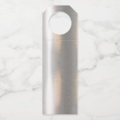 メタリック幾何学柄 ウェディング Silver/Black ID648 ボトルネックタグ (裏面)