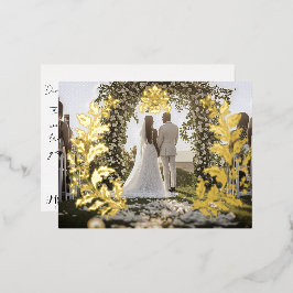 メタリック感謝してい装飾用 箔招待状ポストカード