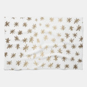 メタリック星 – 金ゴールド キッチンタオル (横)