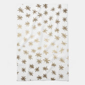 メタリック星 – 金ゴールド キッチンタオル (縦)