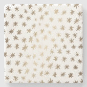 メタリック星 – 金ゴールド ストーンコースター (正面)