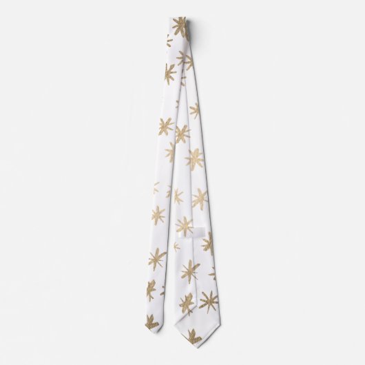 メタリック星 – 金ゴールド ネクタイ (裏面)