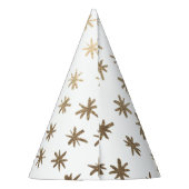 メタリック星 – 金ゴールド パーティーハット (裏面)