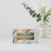 メタリック液化背景 名刺 (スタンド正面)