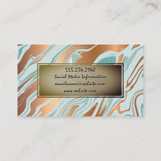 メタリック液化背景 名刺 (裏面)