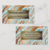 メタリック液化背景 名刺 (正面/裏面)