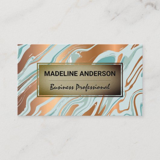 メタリック液化背景 名刺 (正面)