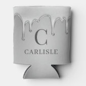 メタリック滴下クロムモノグラムモノグラム 缶クーラー (正面)