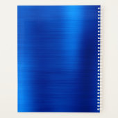 メタリック王室のブルー署名モノグラム プランナー手帳 (裏面)