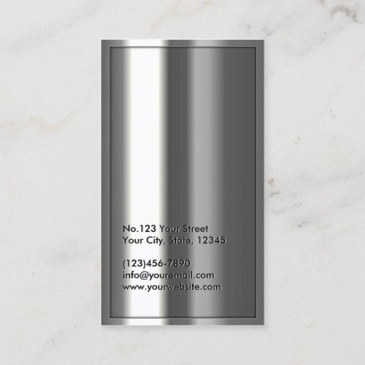 メタリック王室のモーゲージ代理店名刺 名刺 (裏面)