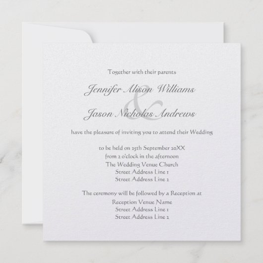 メタリック結婚式招待状セルトモノグラムE 招待状 (裏面)