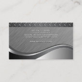 メタリック背景 | スチール 名刺 (裏面)