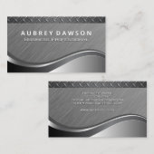 メタリック背景 | スチール 名刺 (正面/裏面)