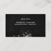 メタリック背景 | ブラシ仕上げ表現芸術的 名刺 (裏面)