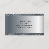 メタリック背景 |ホームアイコン 名刺 (裏面)