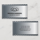 メタリック背景 |ホームアイコン 名刺 (正面/裏面)