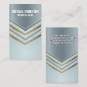 メタリック背景 |ラグジュアリーシェイプズ名刺 名刺 (正面/裏面)