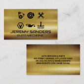 メタリック背景 |整備士ツール 名刺 (正面/裏面)