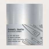 メタリック背景 |産業用ツール 名刺 (外部フラット)