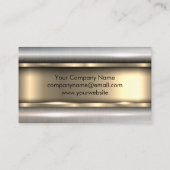 メタリック背景 | 金ゴールド銀 名刺 (裏面)