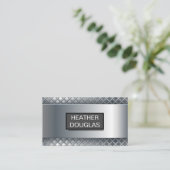 メタリック背景 |金属抽象芸術パターン 名刺 (スタンド正面)