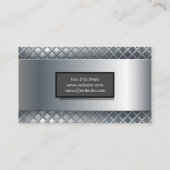 メタリック背景 |金属抽象芸術パターン 名刺 (裏面)