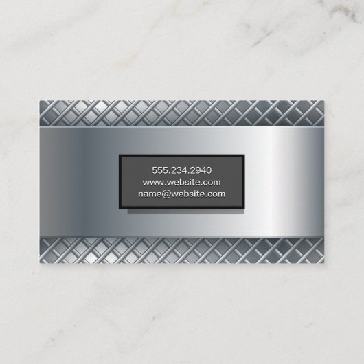 メタリック背景 |金属抽象芸術パターン 名刺 (裏面)