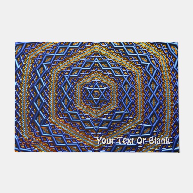 メタリック華美マゲンダビデ ドアマット (正面)