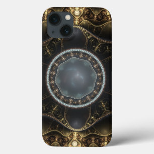 メタリック華美蒸気パンクフラクタル画像 iPhone 13ケース