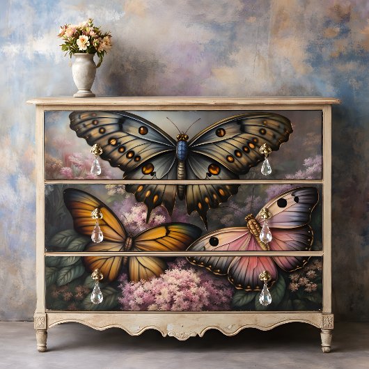 メタリック蝶のデコページ 薄葉紙