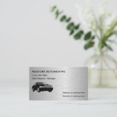 メタリック車のモダン名刺 名刺 (スタンド正面)