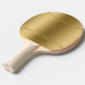 メタリック金ゴールドの画像 – ステンレス鋼の外観 卓球ラケット (正面アングル)