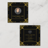メタリック金ゴールドを搭載した高級ブラックコールカード コーリングカード (正面/裏面)