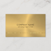 メタリック金ゴールドシストライプャイニーアクセント名刺 名刺 (正面)