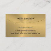 メタリック金ゴールドテクスチフェイクャのイメージ 名刺 (裏面)