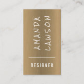 メタリック金ゴールドテクスチャ 名刺 (正面)