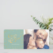 メタリック金ゴールドドットミント応援年末年始 シーズンカード (スタンド正面)