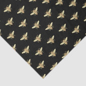 メタリック金ゴールドハネビーオンブラックティッシュペーパー 薄葉紙 (詳細)